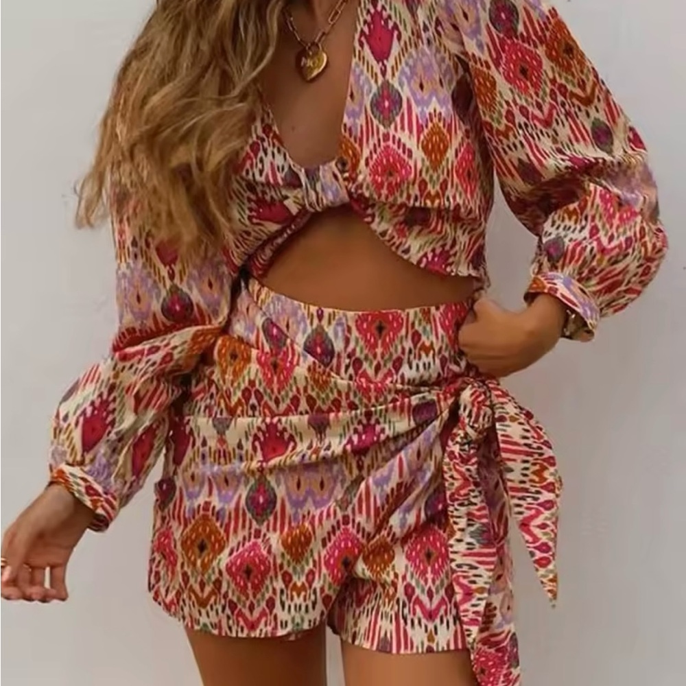 Two pieces set summer boho style